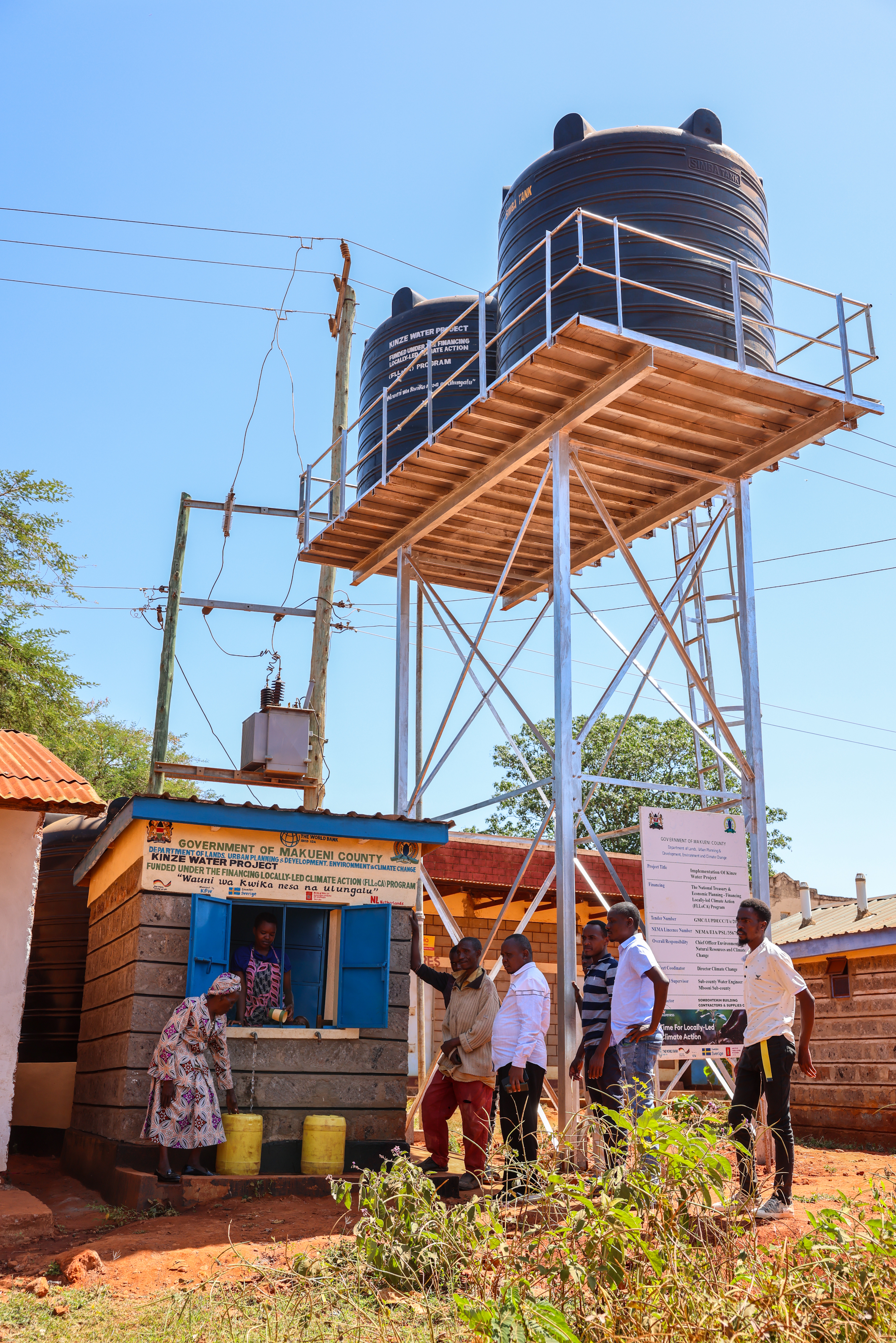 Kinze Earth Dam- Elevated Water Tanks