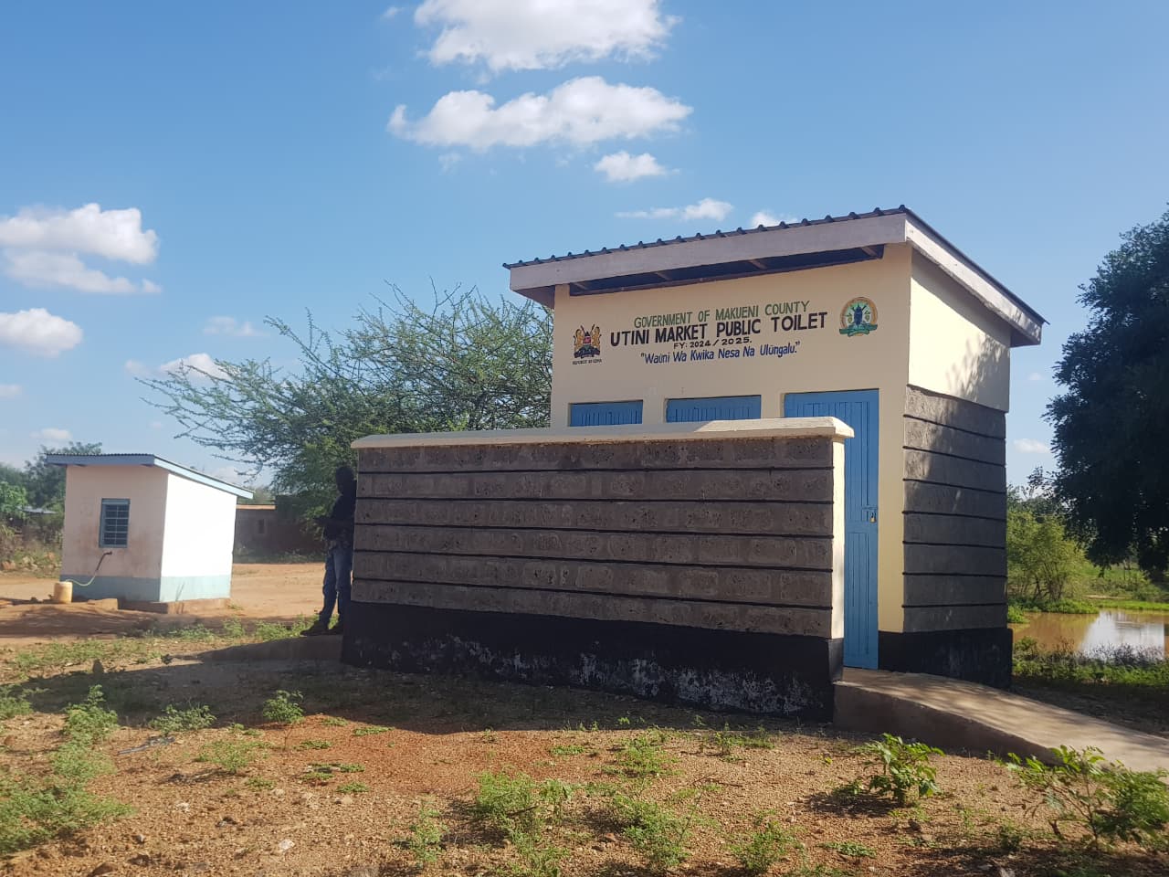 Construction Of A Three Door Latrine At Utini Market