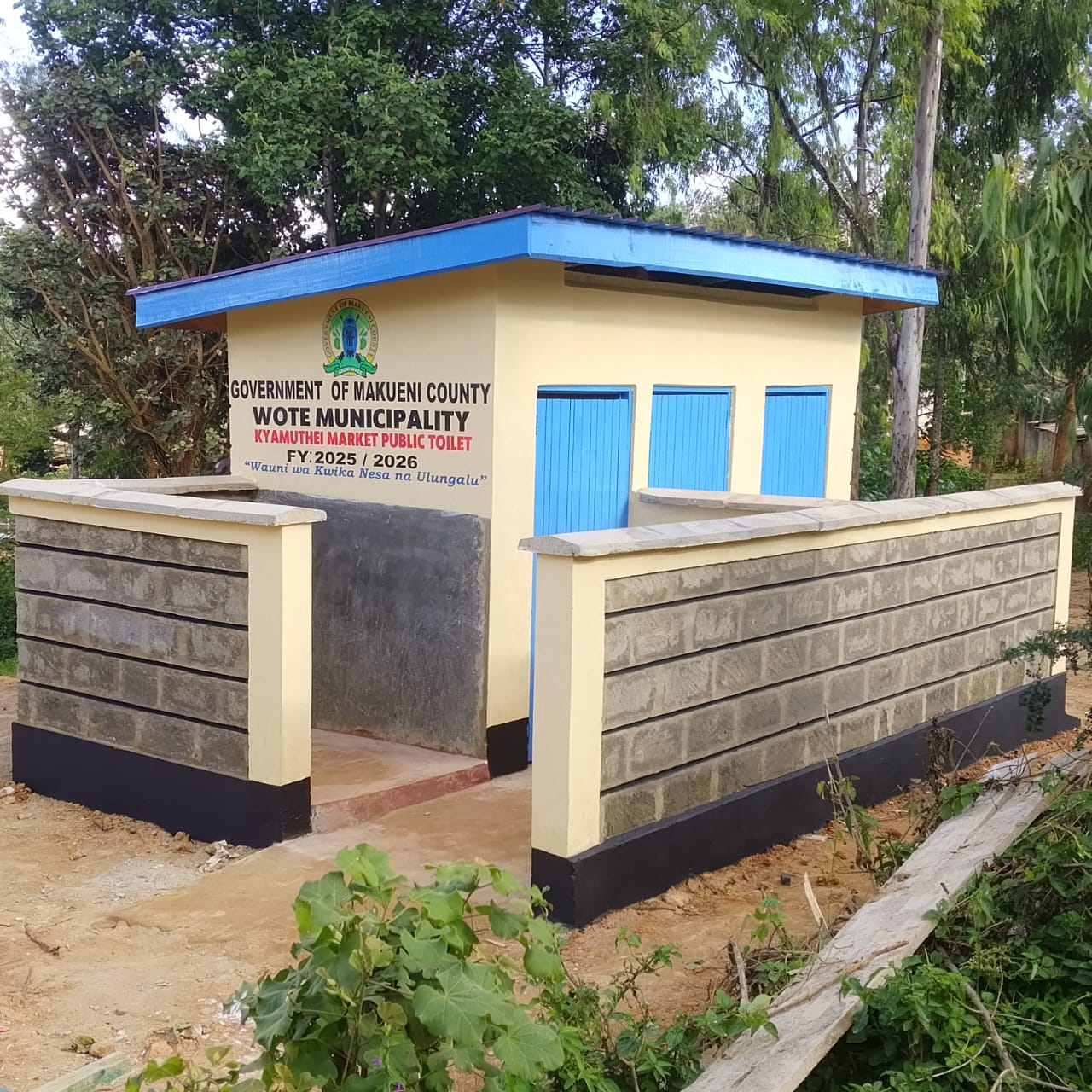 Kyamuthei Toilet-construction Of  3 3-door Toilet With Urinal 